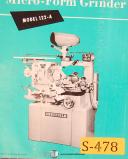 Sheffield-Sheffield 122-A, Micro Form Grinder, Operations and Parts Manual-122-A-01